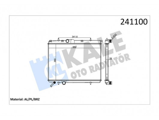 RADYATÖR P206 1.4HDI TURBO DİESEL 1.6I 16V-1.9D-2.0HDI TURBO DİESEL - 2.0I 16V 1 SIRA ALB SİSTEM