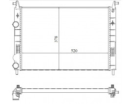 RADYATÖR PALIO 1.2-ALBEA 1.6 AC KLİMASIZ MEK 530x379x22 ALÜMİNYUM