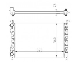 RADYATÖR PALIO-ALBEA-STRADA 96 1.2-1.4-1.6 16V KLİMASIZ MEK 522x359x23