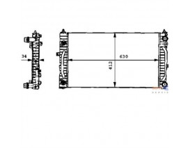 RADYATÖR PASSAT 96-00 A4 95-01 A6 00-05 ADP-AHL-ANA-ARM AC KLİMASIZ MEK OTOM 630x412x34