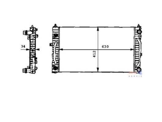 RADYATÖR PASSAT 96-00 A4 95-01 A6 00-05 ADP-AHL-ANA-ARM AC KLİMASIZ MEK OTOM 630x412x34