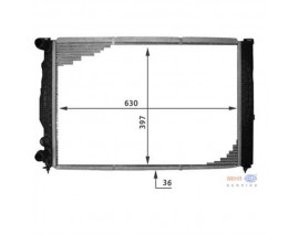RADYATÖR PASSAT-A4-A6-SUPERB 1.6-1.8-2.4-1.9TDI-2.6-2.3 VR5-2.0-2.8 AC KLİMASIZ MEK 630x397x36