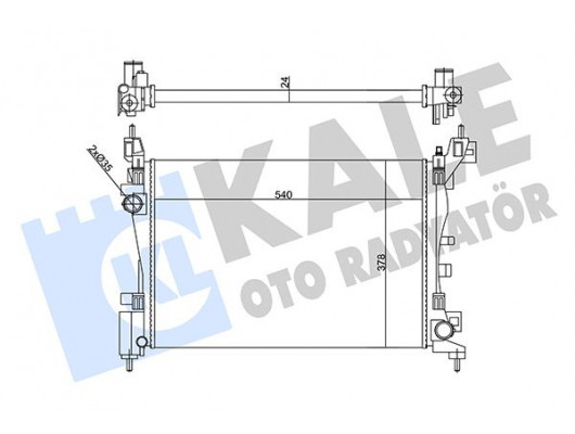 RADYATÖR PEUGEOT BIPPER-CITROEN NEMO-FIAT FIORINO 1.4 08 MT 24MM AL/MKNK 540X378X24