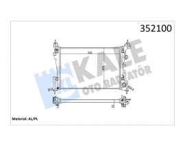 RADYATÖR PUNTO-GRANDE PUNTO-CORSA D 1.2-1.4 538x378x23 AL-PL
