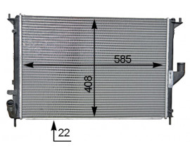 RADYATÖR SANDERO 08 LOGAN 05 AC 585x408x22