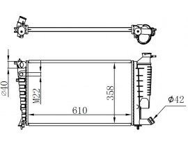 RADYATÖR SEGMANLI AL/MKNK XSARA 1.4-1.6-1.8-2.0 98 00-ZX92 -PEUGEOT 306 1.4-1.6-1.8 97 98