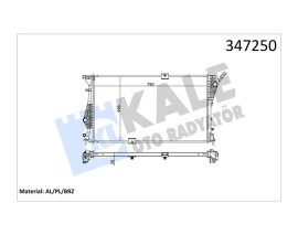 RADYATÖR TRAFIC II-VIVARO 2.0 DCİ-CDTİ 06 M9R 780x462.25x27 MEK AC /-