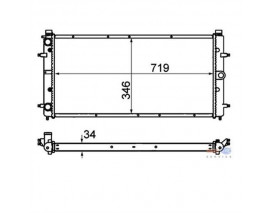 RADYATÖR TRANSPORTER T4 2.4-2.5 TDI AC KLİMASIZ MEK OTOM 719x346x34
