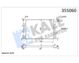 RADYATÖR VECTRA B 96-02 1.6-1.8/2.0 AC MEK 540x377x23
