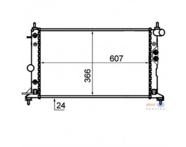 RADYATÖR VECTRA B AC KLİMASIZ MEK OTOM 607x378x24
