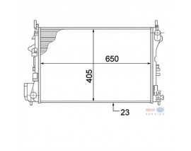 RADYATÖR VECTRA C-SIGNUM 1.6-1.8 16V 02 AC KLİMASIZ MEK 650x405x23 8MK376771201