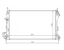 RADYATÖR VECTRA C-SIGNUM 1.6-1.8 16V 02 AC KLİMASIZ MEK 650x415x23