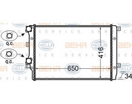 RADYATÖR VW CADDY III 1.9 TDI 04-10 GOLF V 1.4 TSI-1.9 TDI 04-08 AC KLİMASIZ ME K 650x416x34