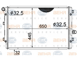 RADYATÖR VW CADDY III 2.0 TDI 10 EOS 2.0 TFSI 06 GOLF V 2.0 GTI 04-09 AC KLİMA SIZ 648x438x32