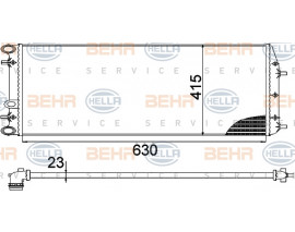 RADYATÖR VW POLO-IBIZA IV 1.2-1.2 12V-1.4 16V 02-09 630x415x23 AC KLİMASIZ OTOM MEK