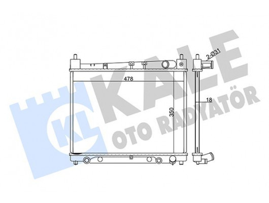 RADYATÖR YARIS-YARIS VERSO AL/PL/BRZ 350x478x16