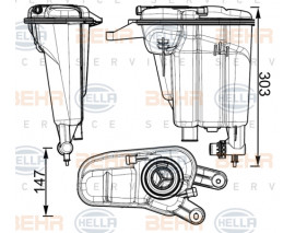 RADYATÖR YEDEK SU DEPOSU A4-A5 08- FEBI 103414 CRT 95 000S