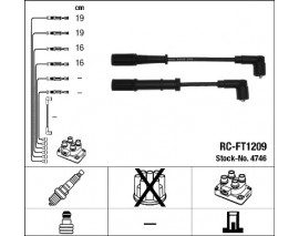 RC-FT1209 BUJİ KABLOSU TK ALBEA SOLE-PALIO SOLE 1.4 8V-DOBLO-DOBLO KARGO 1.4ie-GRANDE PUNTO 1.2