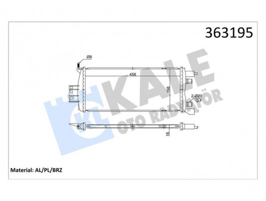 RENAULT SCENIC IV GRAND SCENIC IV 1.5DCI 16 MT ARA SOĞUTUCU BRAZING 456X198X16 SU RADYATÖR