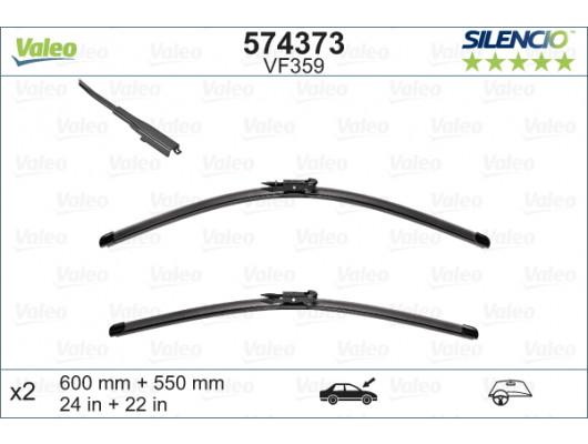 SİLECEK 60 55cm FLATBLADE-MUZ TİPİ FIAT MULTIPLA 05/06 119372 VM359
