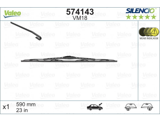SİLECEK SILENCIO 60 CM X1 VM18 RENAULT TOYOTA VOLVO SUBARU PEJO VW OPEL BMW KIA FIAT SWF 116148