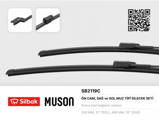 SİLECEK SÜPÜRGESİ 530/480mm MUZ TİPİ SEAT CORDOBA V 04/06 - IBIZA 04/06 POLO 05-09