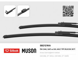 SİLECEK SÜPÜRGESİ 530/530mm MUZ TİPİ SKODA SUPER 02-05 VW PASSAT 02-05