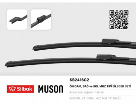 SİLECEK SÜPÜRGESİ 600/400MM MUZ TİPİ CITIGO-RAPID-LEON III-TOLEDO-POLO VI 11 10/11 - P308 07-21 P408 07-22 -ASTRA 10-21 -DS 4 10-21