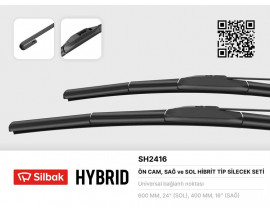 SİLECEK SÜPÜRGESİ 600/400MM MUZ TİPİ İ20 01/09 SKYWELL ET-5 10-20 HYUNDAI I10 AC3 09-19 TOYOTA YARIS CROSS MXP 09-20
