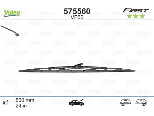 SİLECEK SÜPÜRGESİ 60cm x1 NORMAL TİP FİRST ÜNİVERSAL