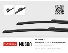 SİLECEK SÜPÜRGESİ 650/450MM MUZ TİPİ BMW 5 SERISI TOURING - 7 SERISI 03/10