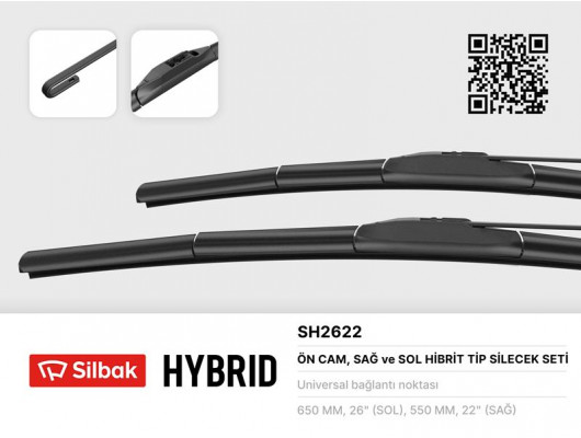 SİLECEK SÜPÜRGESİ 650/550MM MUZ TİPİ CIVI SEDAN FD 01/08-CIVI SEDAN FB 09/11