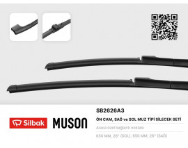 SİLECEK SÜPÜRGESİ 650/650MM MUZ TİPİ PORSCHE CAYENNE-TOUAREG 09/02