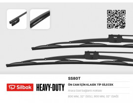 SİLECEK SÜPÜRGESİ 800MM ISUZU MİDİBUS-TURKUAZ-IVECO M25-M29-COBRA 160/BMC BELDE 220 YM 08 TEMSA PRES TİJ /MİDİBÜS 08 MB 0303-V8-80CM 08 TEMSA DİAMOND 08 IVECO M23-M50 08 MB 0402-0405-OTOKAR M3000 VİDAL