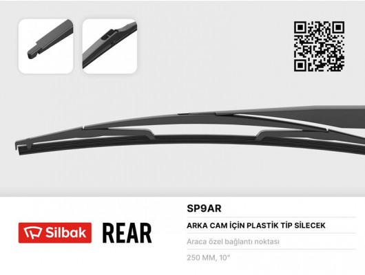 SİLECEK SÜPÜRGESİ ARKA PLASTİK TİP 230MM PEUGEOT 308 II 09/13 . RENAULT MGN II 11/02 12/09 . MGN I V. SW 12/05 . OPEL ASTRA GTC H 03/05