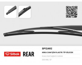 SİLECEK SÜPÜRGESİ ARKA PLASTIK TIP 300mm C4-FIESTA VI-FOCUS II/III SW-MONDEO IV-PICANTO-QASHQAI-ASTR