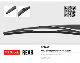 SİLECEK SÜPÜRGESİ ARKA PLASTIK TIP 300mm DUSTER-PUNTO III-GRANDE PUNTO-CMAX-CIVIC-JUKE-MICRA-VENGA-