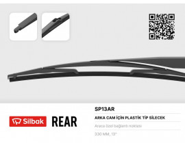 SİLECEK SÜPÜRGESİ ARKA PLASTİK TİP 330MM FORD GALAXY WA6 03/06 12/14 . KUGA 12/08 11/12 . S-MAX 03/06 12/14