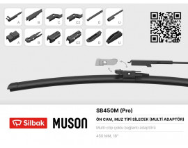 SİLECEK SÜPÜRGESİ MUZ TİPİ GRAFİTLİ 450mm 6 APARATLI