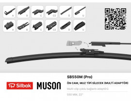 SİLECEK SÜPÜRGESİ MUZ TİPİ GRAFİTLİ 550mm 6 APARATLI