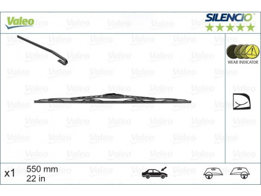 SILECEK SUPURGESI ON SAG 550mm MERCEDES C-CLASS W203 S203 CL203 SWF