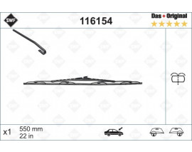 SILECEK SUPURGESI ON SAG 550mm MERCEDES VITO W638 97 03 SWF