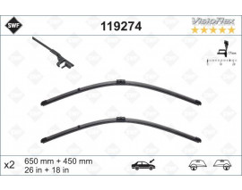 SILECEK SUPURGESI SWF RUZGARLIKLI FLAT 650mm-450mm BMW F10 F01 F07
