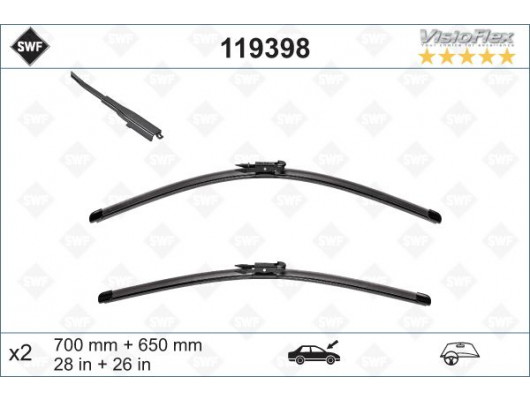 SILECEK SUPURGESI TAKIMI 700mm / 650mm MERCEDES VITO W639 03 SWF