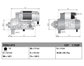 STARTER TOYOTA AURIS E18 12-18