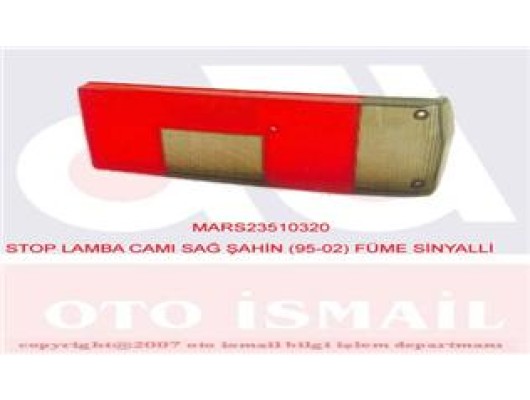 STOP LAMBA CAMI SAĞ ŞAHİN 95-02 FÜME SİNYALLİ