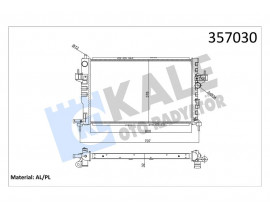 SU RADYATÖR CORSA C-COMBO C 1.7 Y17DT-Y17DTL AC KLİMASIZ MEK 540x375x26