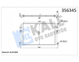 SU RADYATÖR GOLF7-PASSAT-TIGUAN-ARTEON-A3-LEON-OCTAVIA-KODIAQ 1.4-1.5TSI 2.0TDI 2012 AL/BRZ 620X410.5X26 5Q0121251GC-5Q0121251GG-5Q0121251HP-5Q0121251HQ