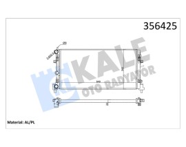 SU RADYATÖRÜ AUDI A1 10 SEAT IBIZA IV-TOLEDO IV 08 SKODA FABIA II-RAPID-ROOMSTER 06 VW POLO 09 1.2 1.6 1.9TDI 1.2 1.4TSI 1.2TFSI MT MEKANİK 649x342x23 6R0121253N-6RF121253