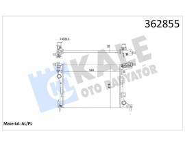 SU RADYATÖRÜ FIAT 500L 1.4 12 MT MEKANİK 540x416x18